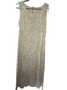 Size 10 VTG Floral Maxi Dress Boho Cottagecore Romantic Flowy Long Dress Resort